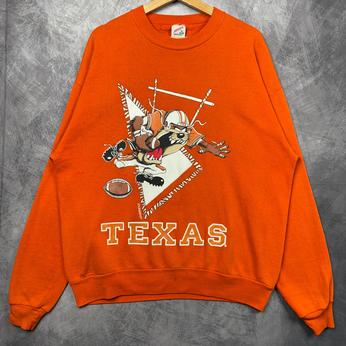 90s Orange Taz Texas Longhorns Crewneck Sweatshirt 4391