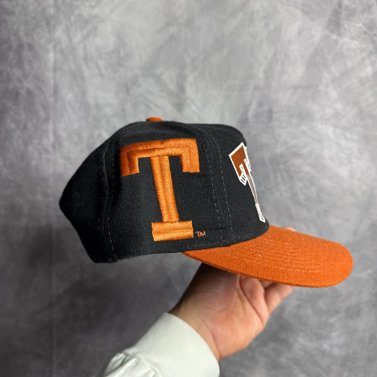 90s Texas Longhorns Black Dome TOW Graffiti Snapback Hat 4626
