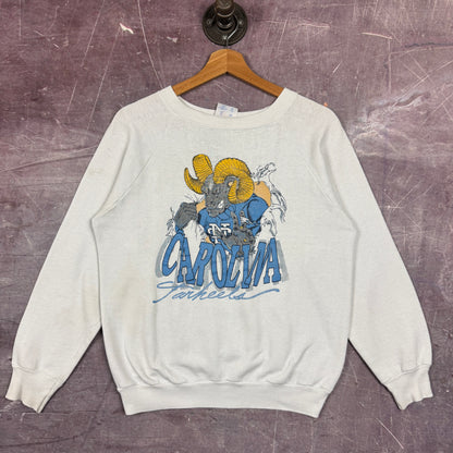90s White UNC Tar Heels Sweatshirt 3397