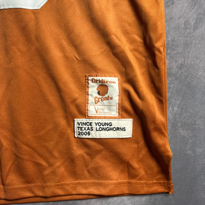 2005 Orange Texas Longhorns Vince Young #10 Rose Bowl Patch Jersey 4598