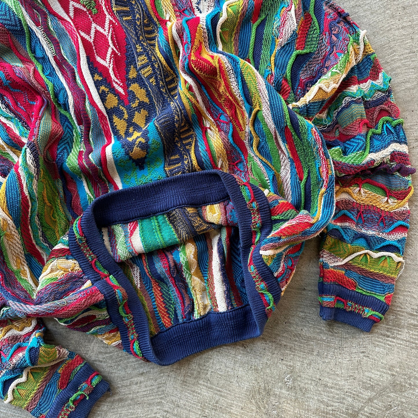 90s Multicolor Limnos Australia Coogi Style Sweater L 0617