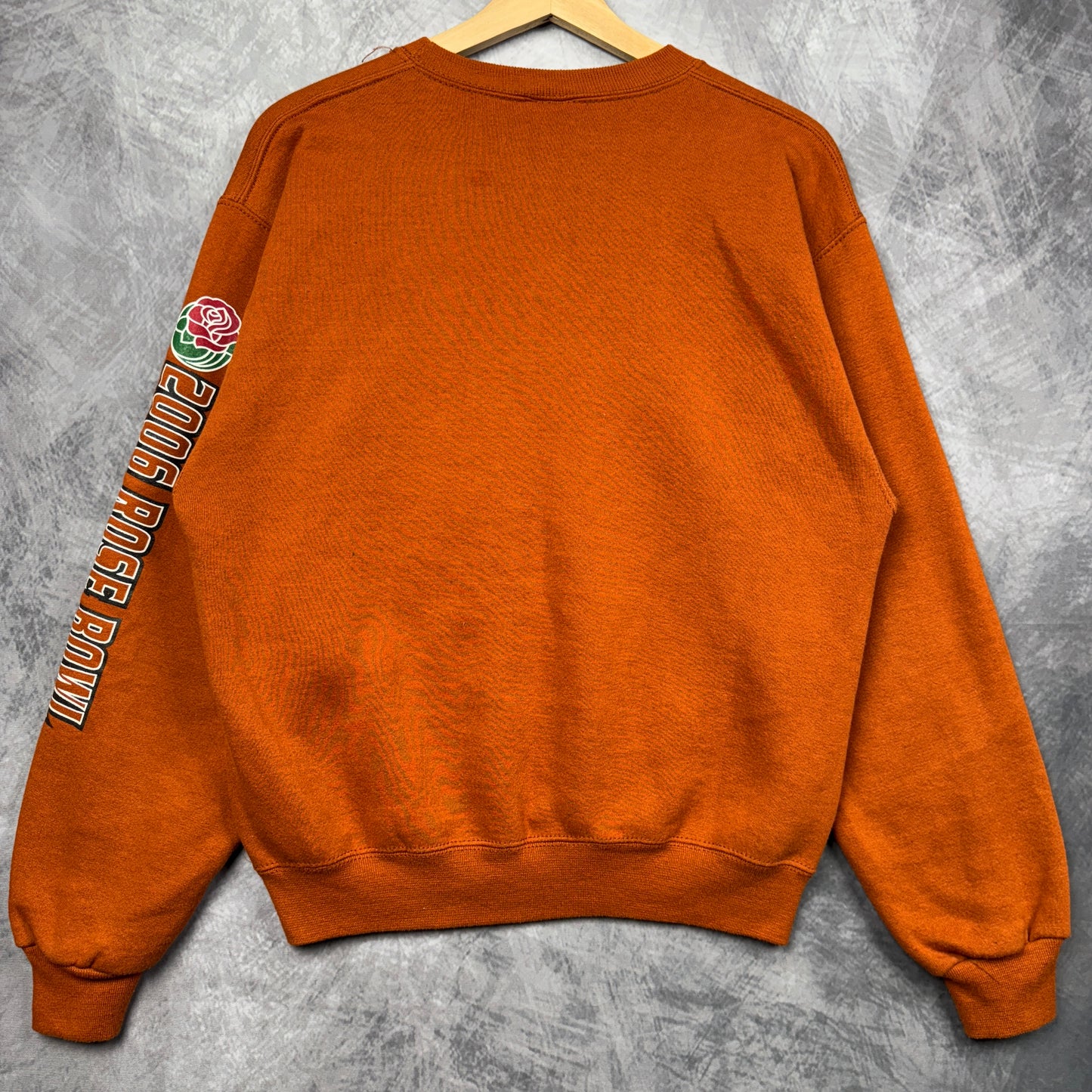2006 Orange Texas Longhorns Rose Bowl Crewneck Sweatshirt 4349