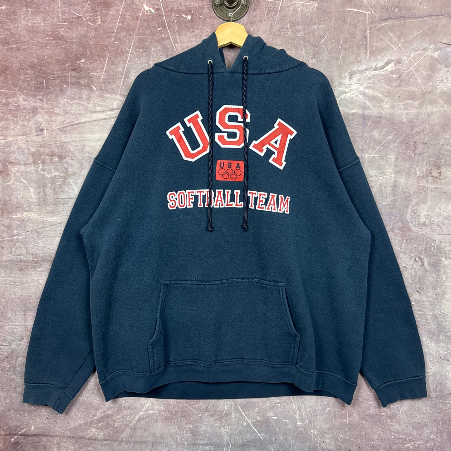 1996 Navy Blue USA Olympic Softball Team Hoodie 3478