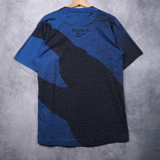 90s Blue Reebok Shaq All Over Print Shirt 4678