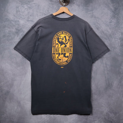 90s Faded Black IUPAT One Union Painters Shirt 5394