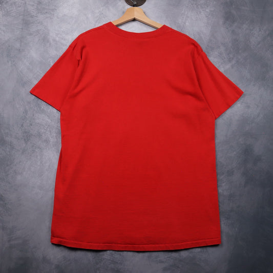 90s Red Chicago Blackhawks Nutmeg Mills Shirt 4693