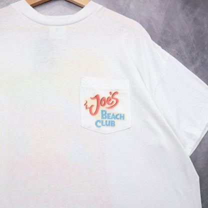 1993 White Joe's Beach Club Camel Pocket Shirt 4658