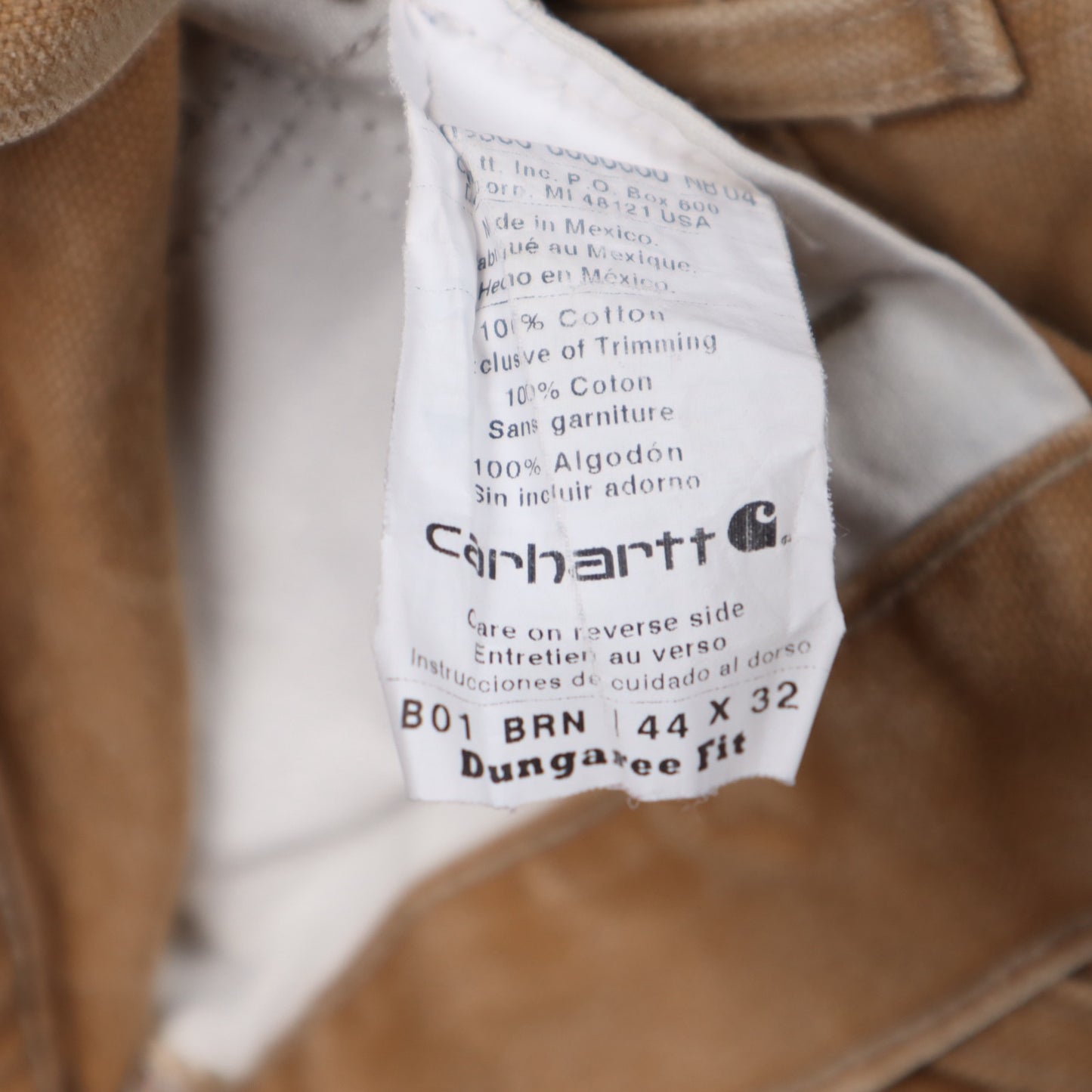 00s Tan Brown Carhartt Double Knee Carpenter Pants 5011