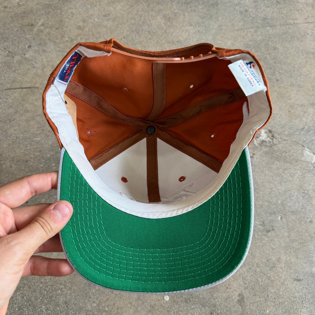 90s Burnt Orange Texas Longhorns Sports Specialties Snapback Hat 5789