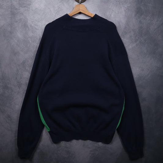00s Navy Polo Ralph Lauren Quarter Button Sweater 4701