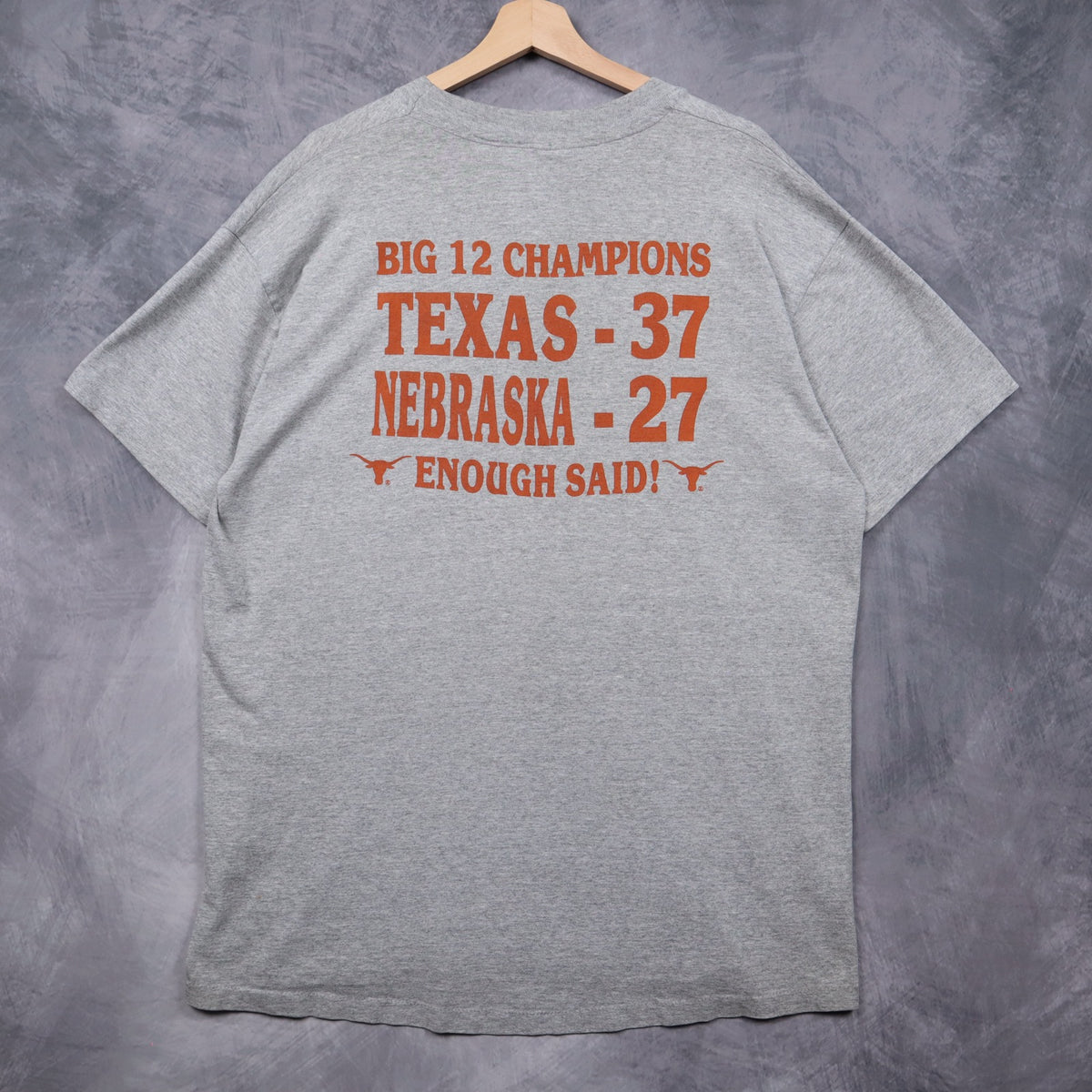 1996 Grey University of Texas Longhorns Big 12 Champions Shirt 5829