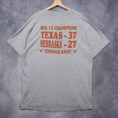 1996 Grey University of Texas Longhorns Big 12 Champions Shirt 5829