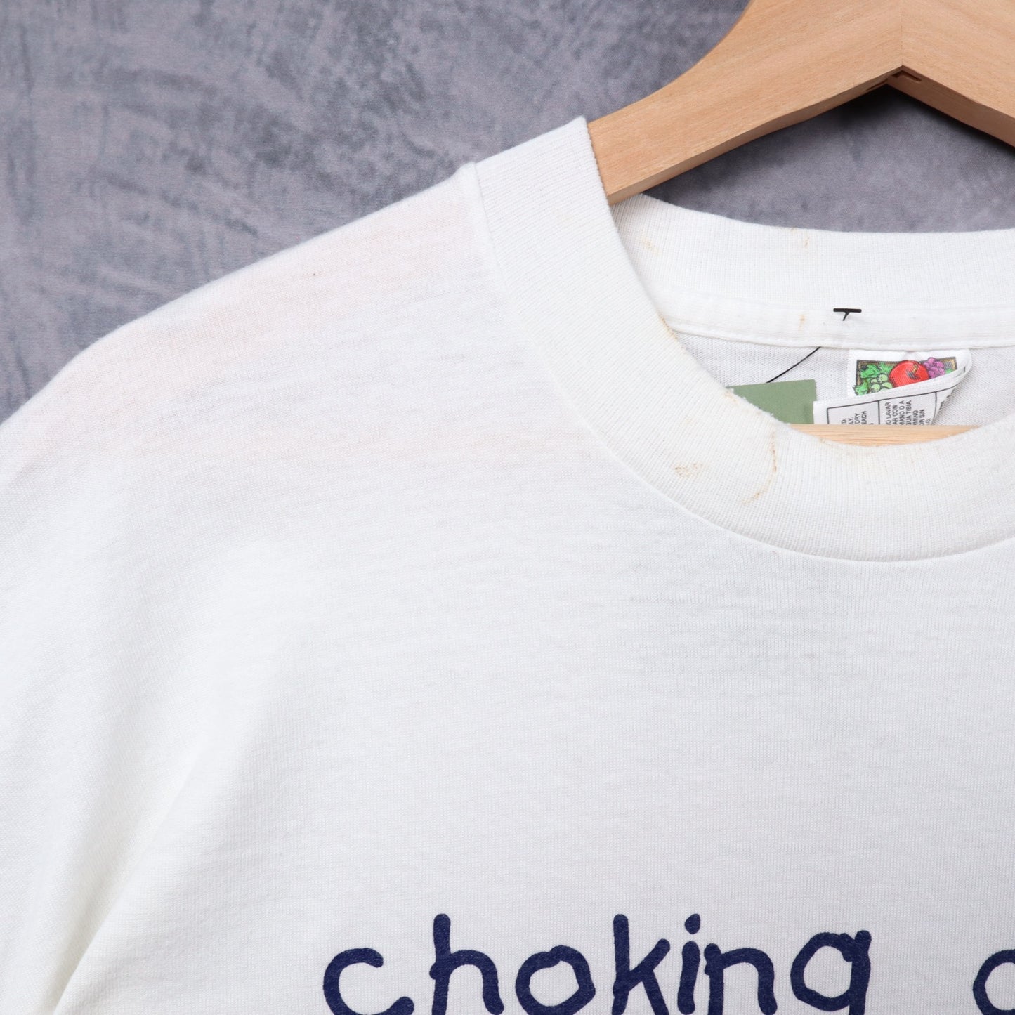 90s White Choking Ahogo Shirt 5334