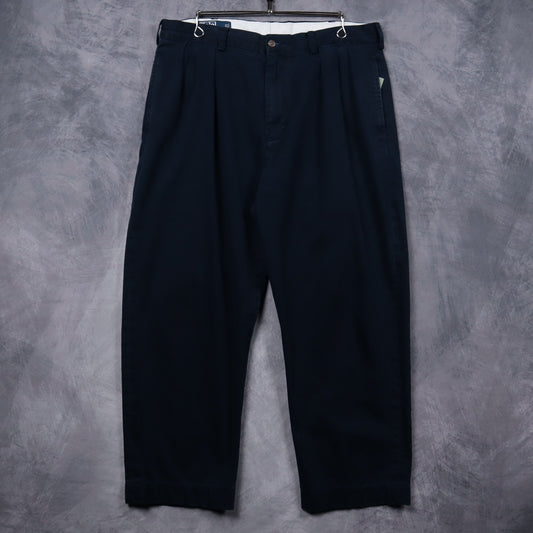 90s Navy Blue Polo Ralph Lauren Pleated Chino Pants 5261
