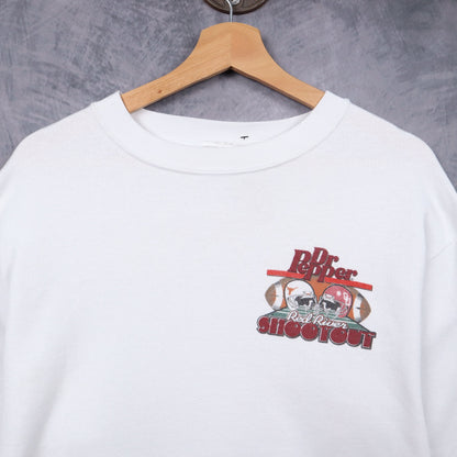 90s White Texas vs Oklahoma Red River Shootout Crewneck Sweatshirt 5693