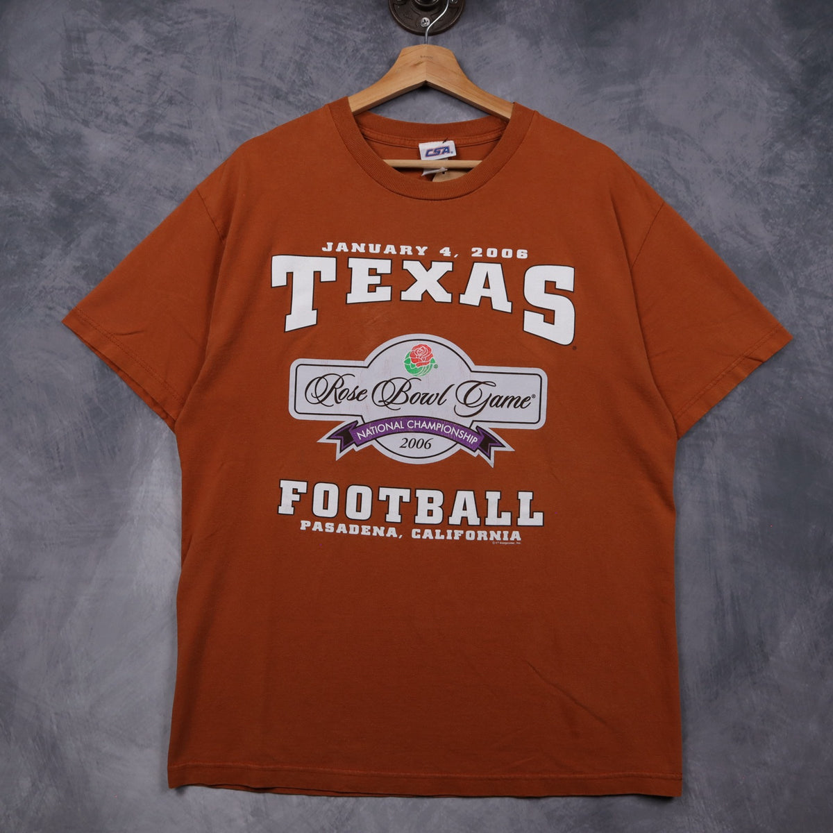 2006 Burnt Orange Texas Longhorns Rose Bowl Shirt 5845