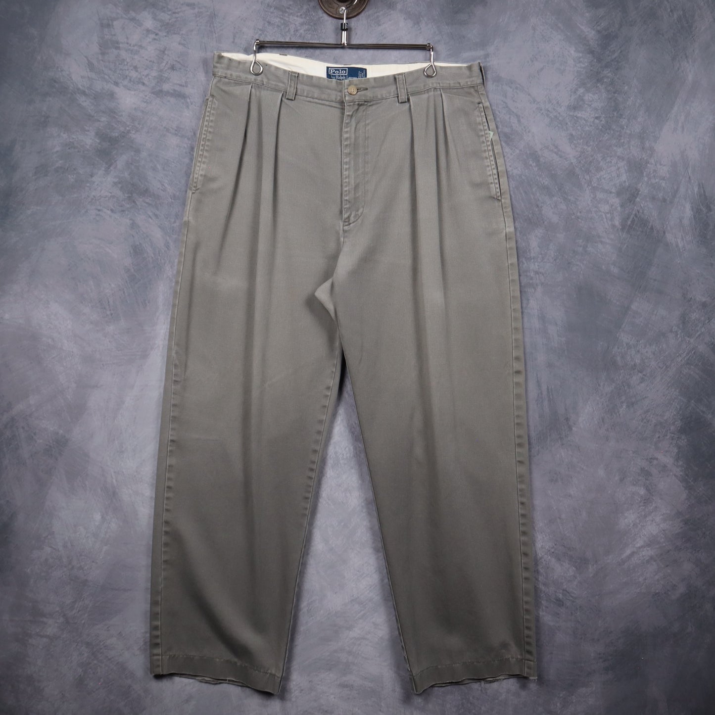90s Grey Polo Ralph Lauren Andrew Pant Pleated Chinos 5188