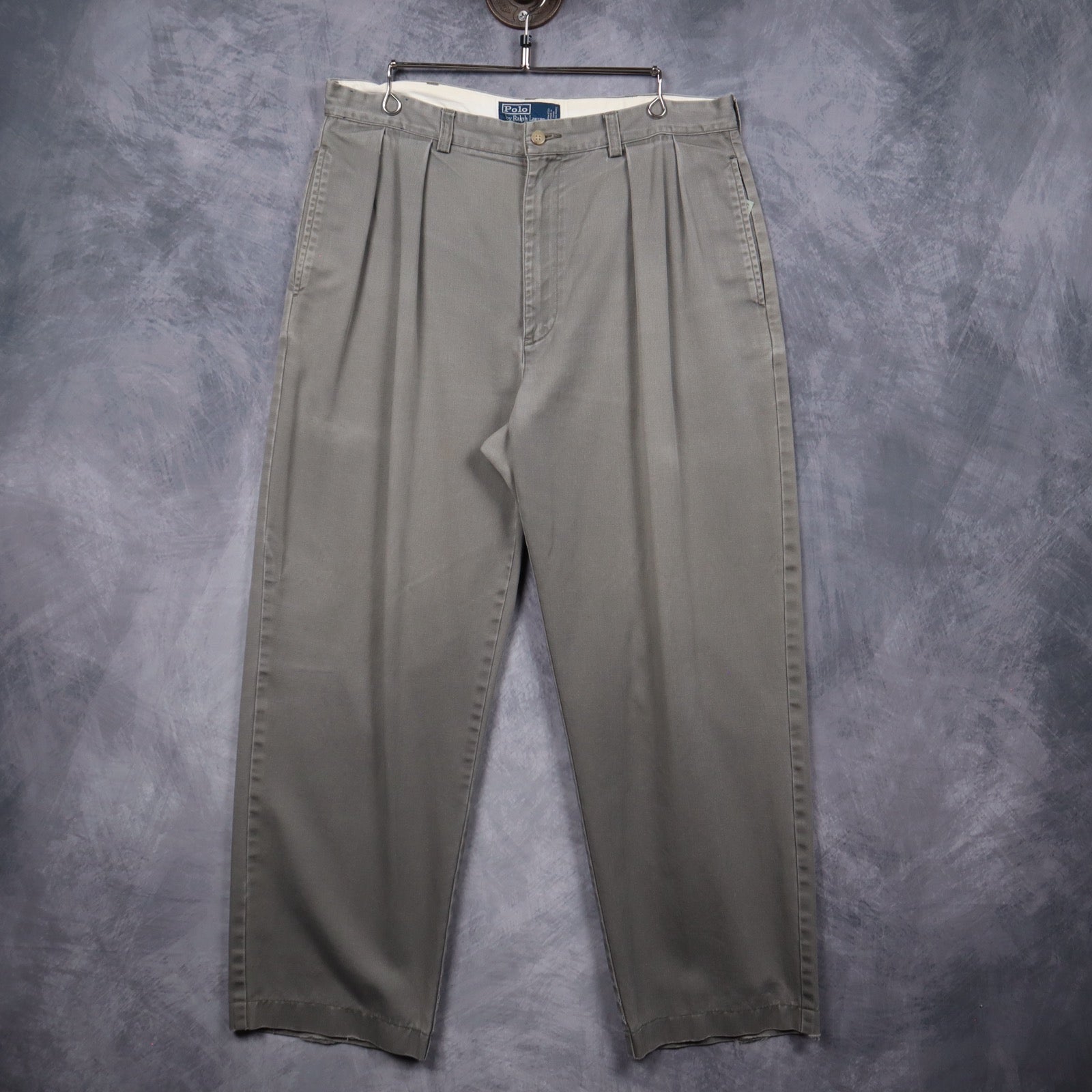 90s Grey Polo Ralph Lauren Andrew Pant Pleated Chinos 5188