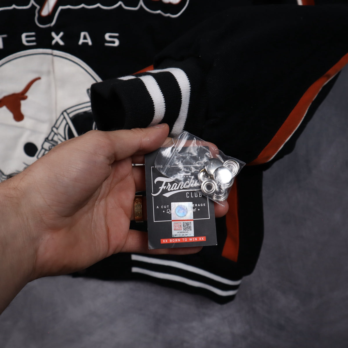 00s Black Texas Longhorns 4 Time National Champions Jacket 5936