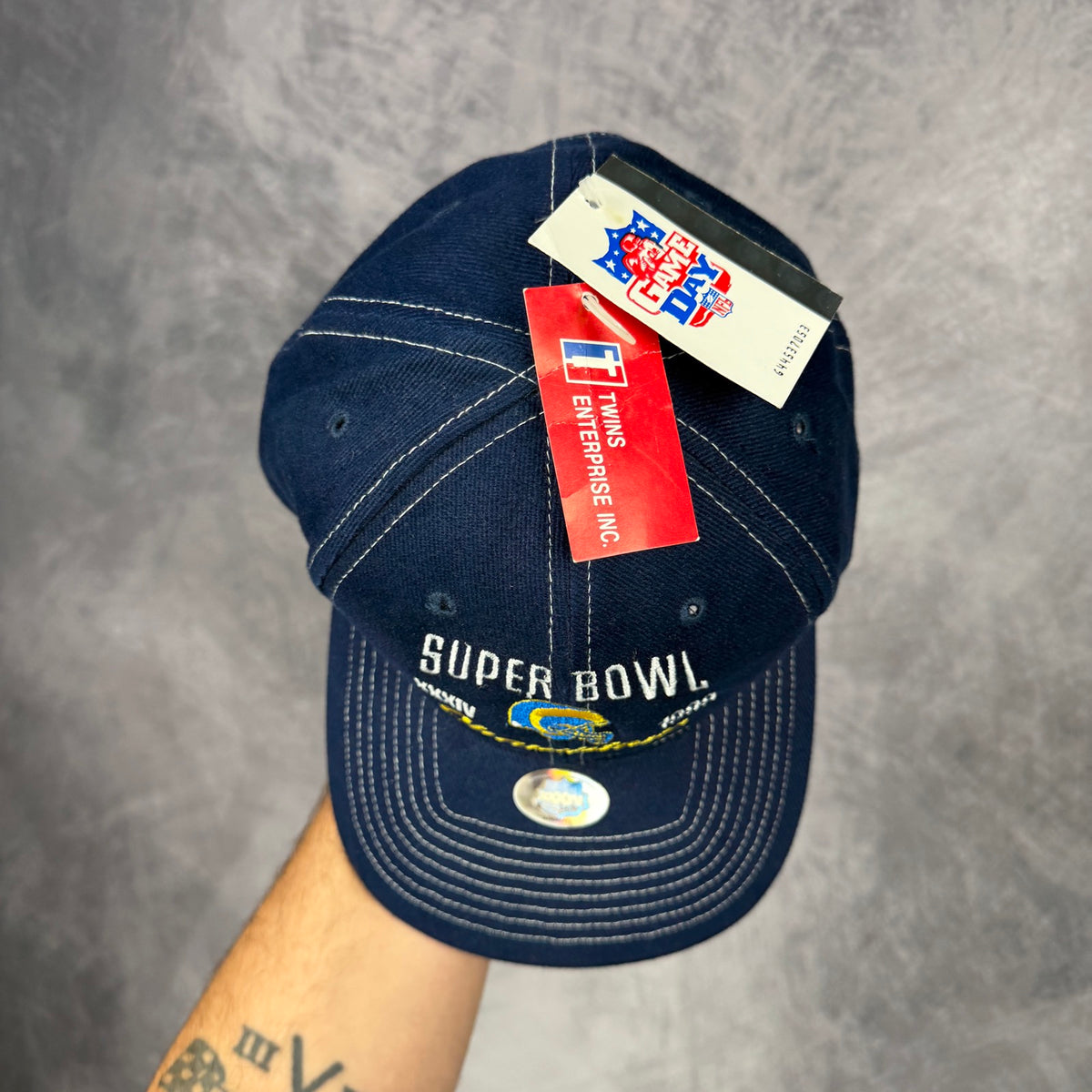 1999 Navy Blue St. Louis Rams Super Bowl XXXIV Champions Hat 6882