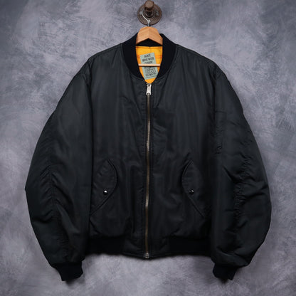 90s Black MA-1 Style Bomber Jacket 5097