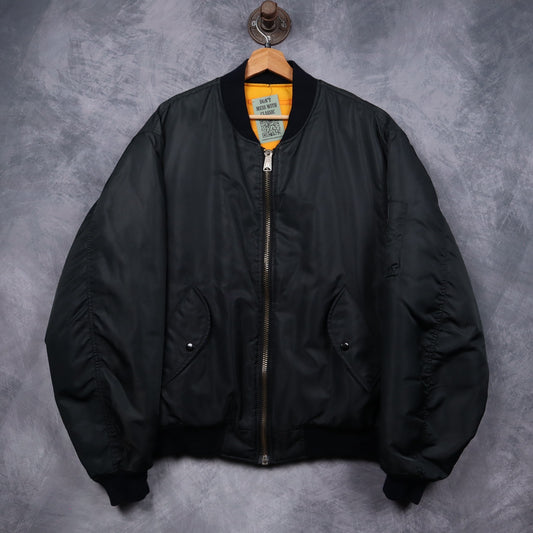 90s Black MA-1 Style Bomber Jacket 5097