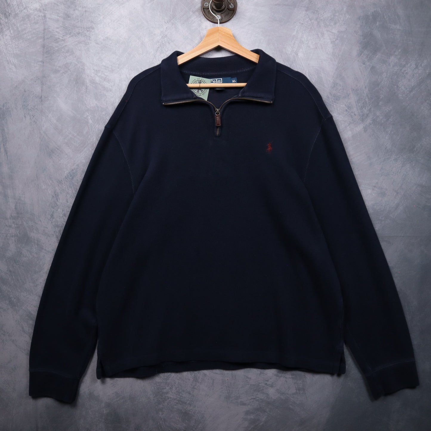 90s Navy Blue Polo Ralph Lauren Quarter Zip 4712