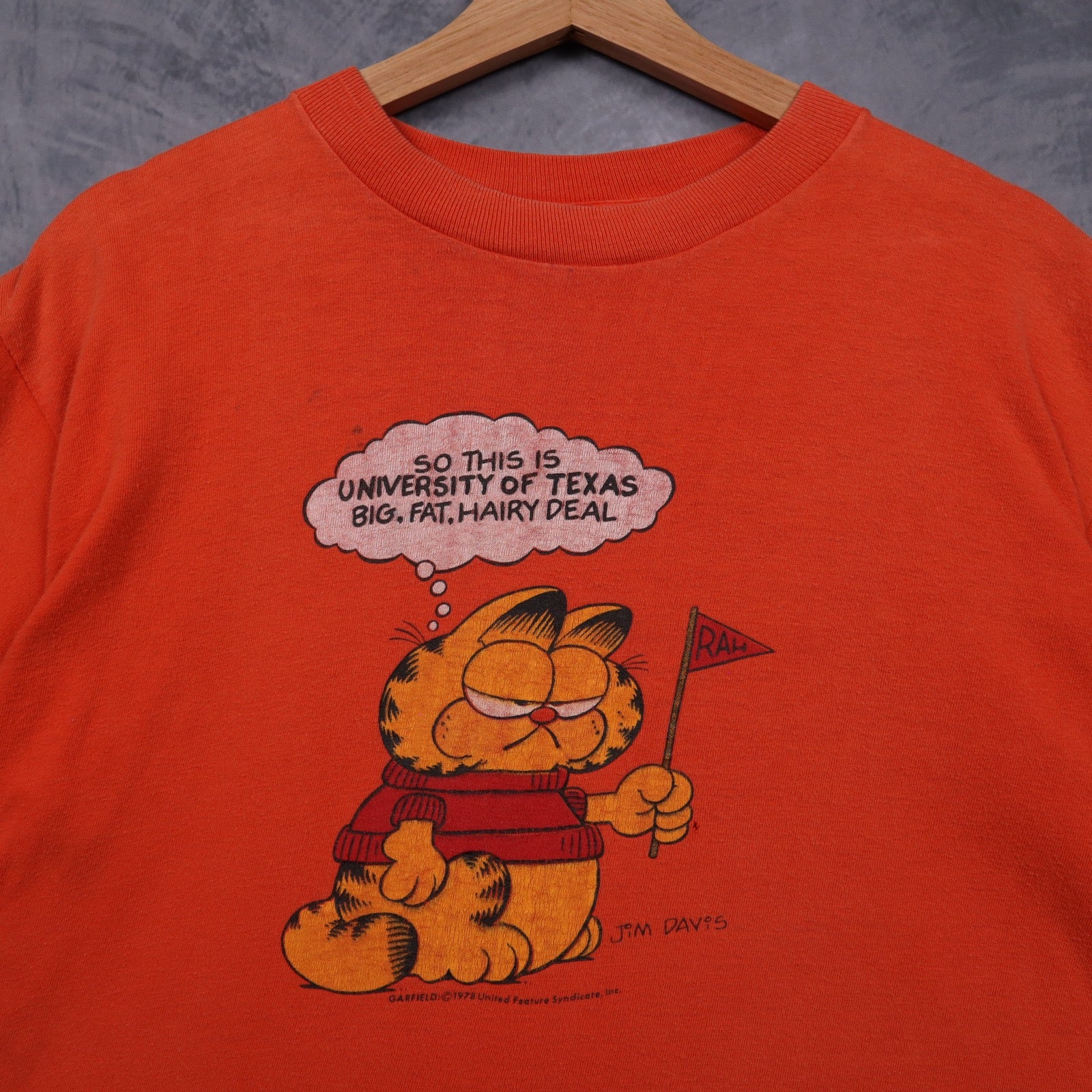 70s Orange Garfield University Of Texas Shirt 5868