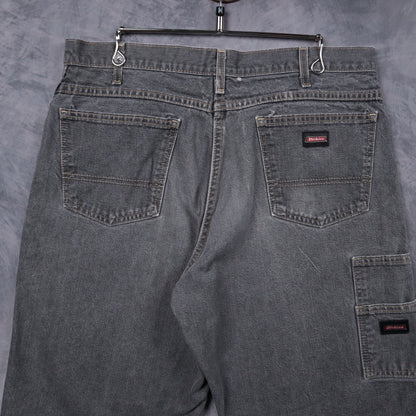 Early 2000s Faded Black Dickies Denim Carpenter Shorts 5211