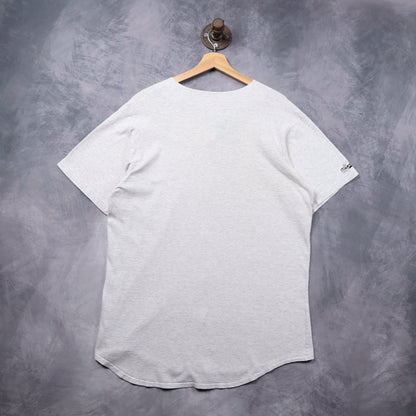 90s Heather Grey New York Yankees Majestic Button Up Jersey 5352