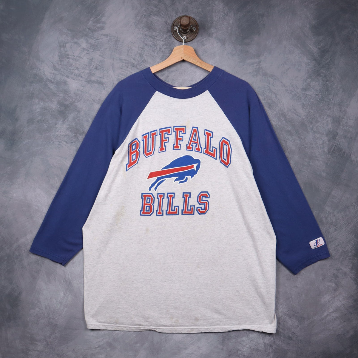 90s Grey Buffalo Bills Raglan Shirt 6584