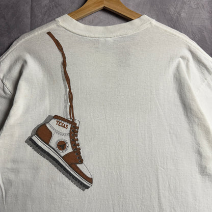 90s White Texas Longhorns Lady Longhorns Shoe Shirt 4596