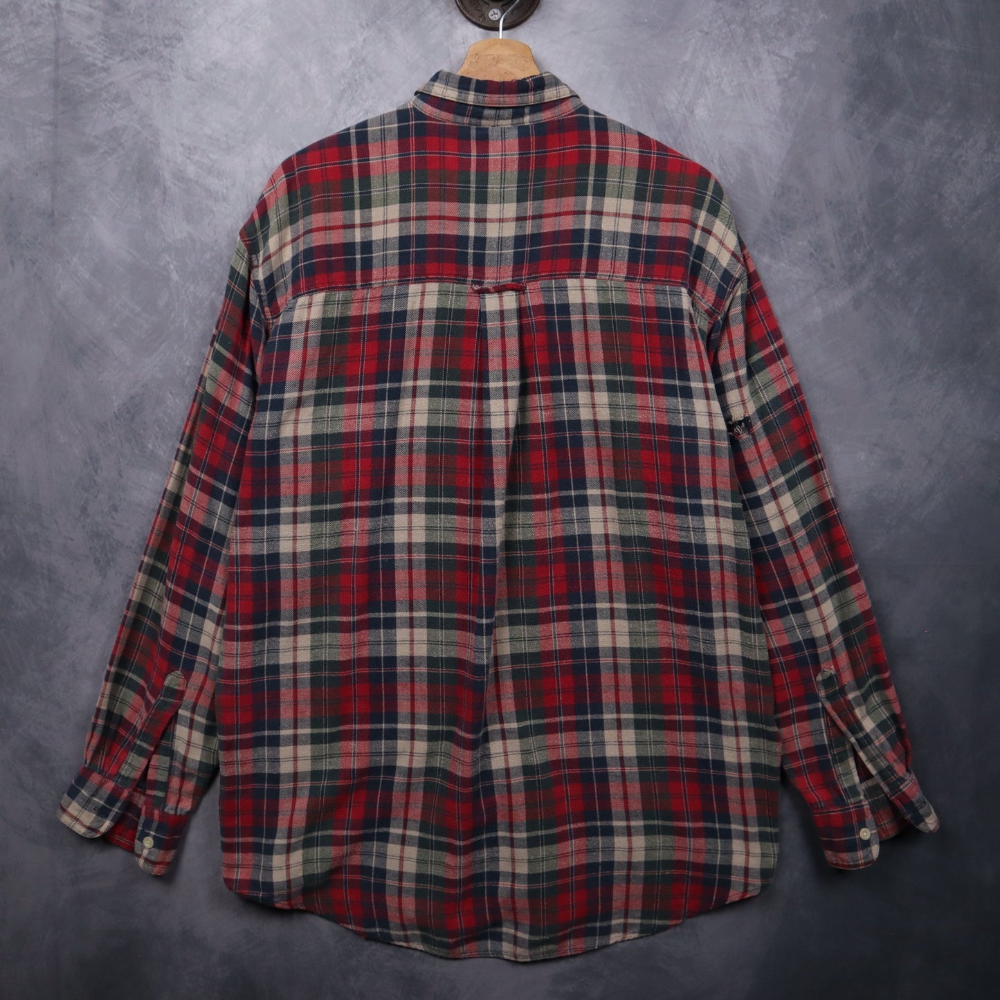 90s Red Chaps Ralph Lauren Plaid Flannel Shirt 4703