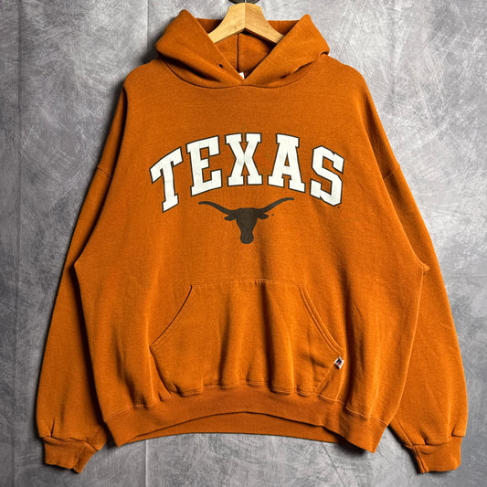 90s Orange Russell Texas Longhorns Hoodie 4428