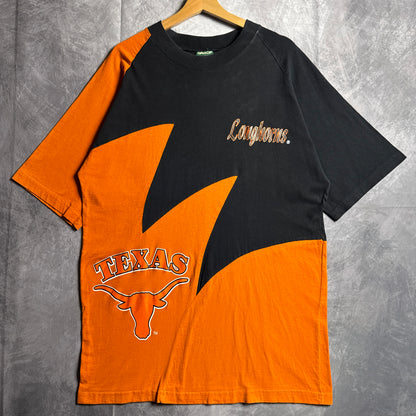 90s Black & Orange Texas Longhorns Sharktooth Shirt 4554