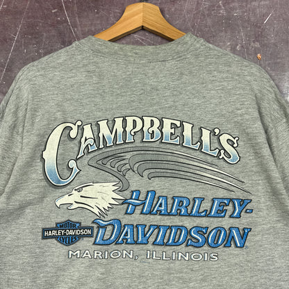 90s Grey Harley Davidson Long Sleeve Shirt 3074
