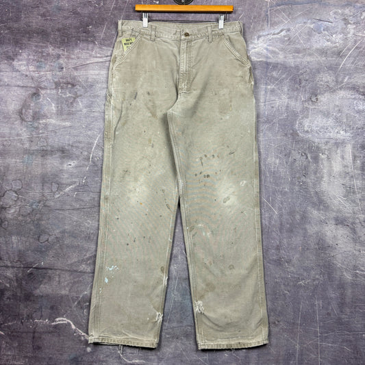 00s Gray Carhartt Carpenter Work Pants 34x33 0430