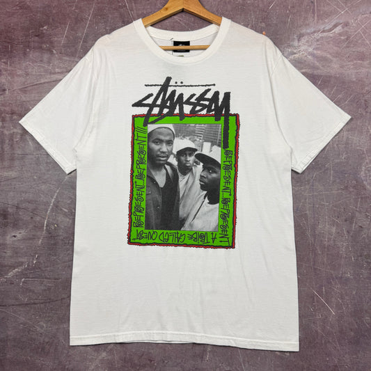 00s White A Tribe Called Quest Stussy Shirt 3668