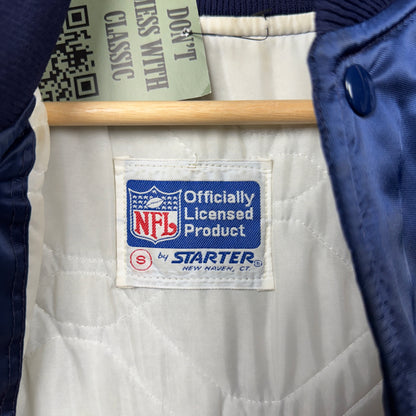 80s Blue Dallas Cowboys Starter Satin Jacket 4084