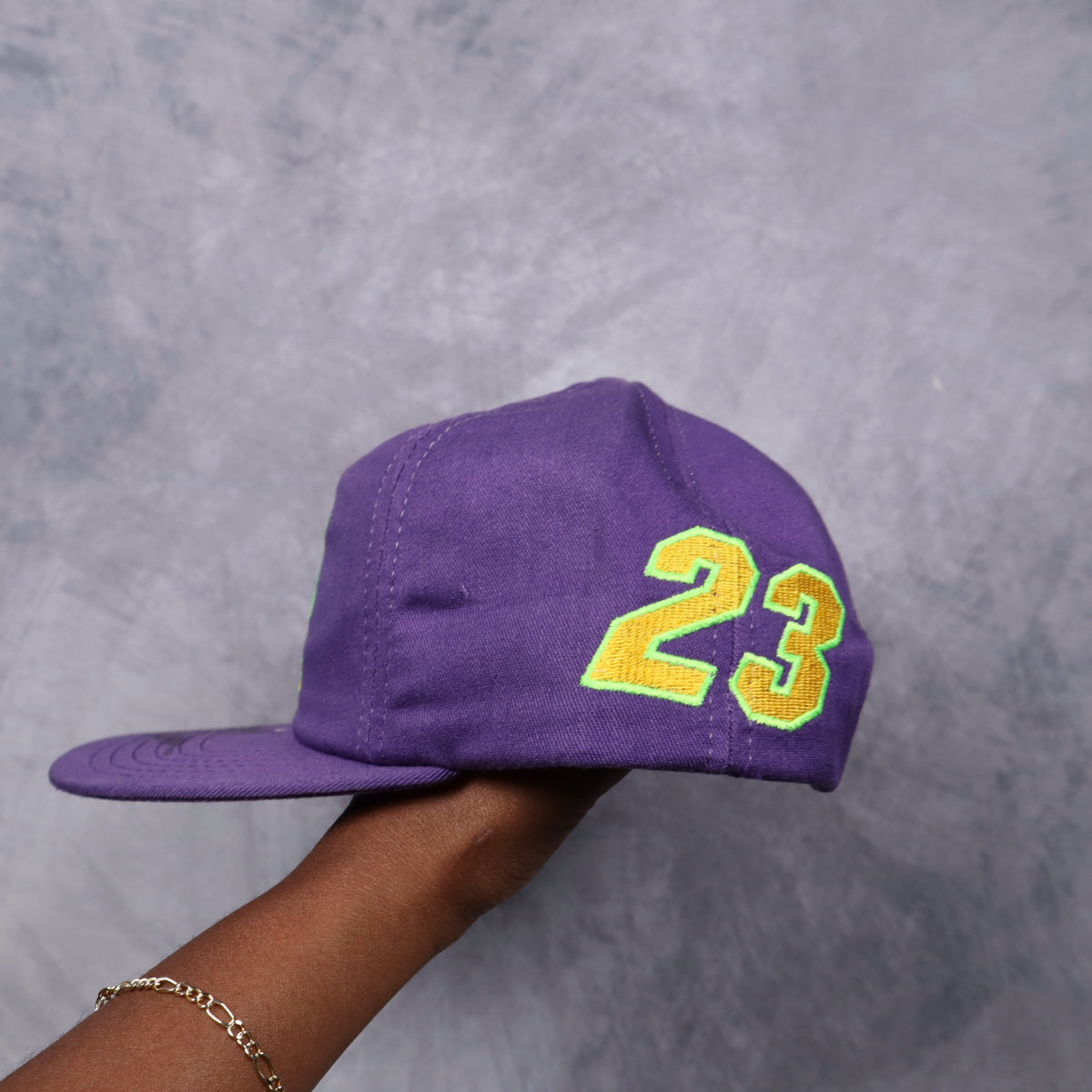90s Purple Smokin' Joe's Racing #23 Jimmy Spencer Signed Snapback Hat 7288