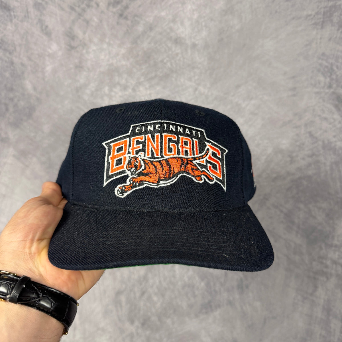 90s Black Cincinnati Bengals Sports Specialties Snapback Hat 6864