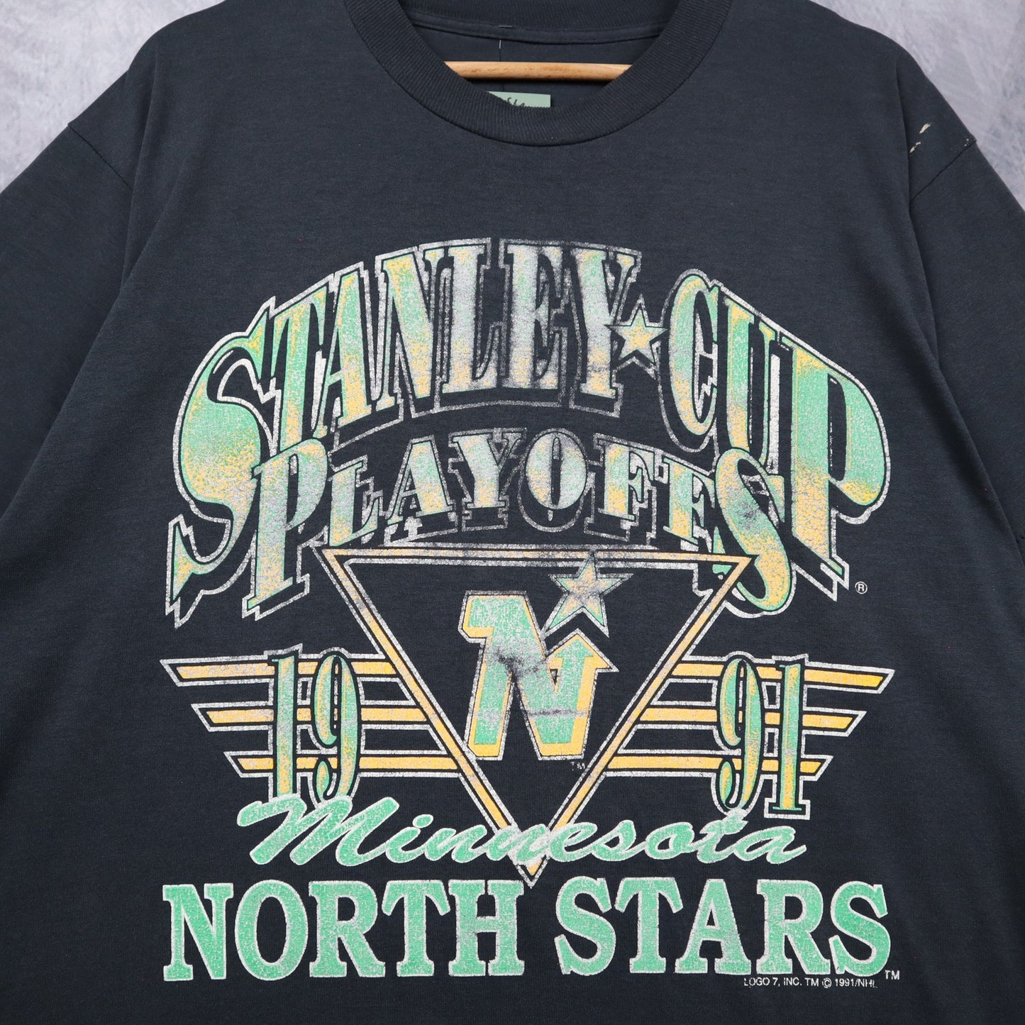 1991 Black Minnesota North Stars Stanley Cup Playoffs Shirt 4680
