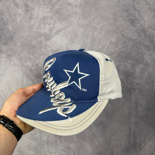 90s Blue and White Dallas Cowboys Snapback Hat 6853