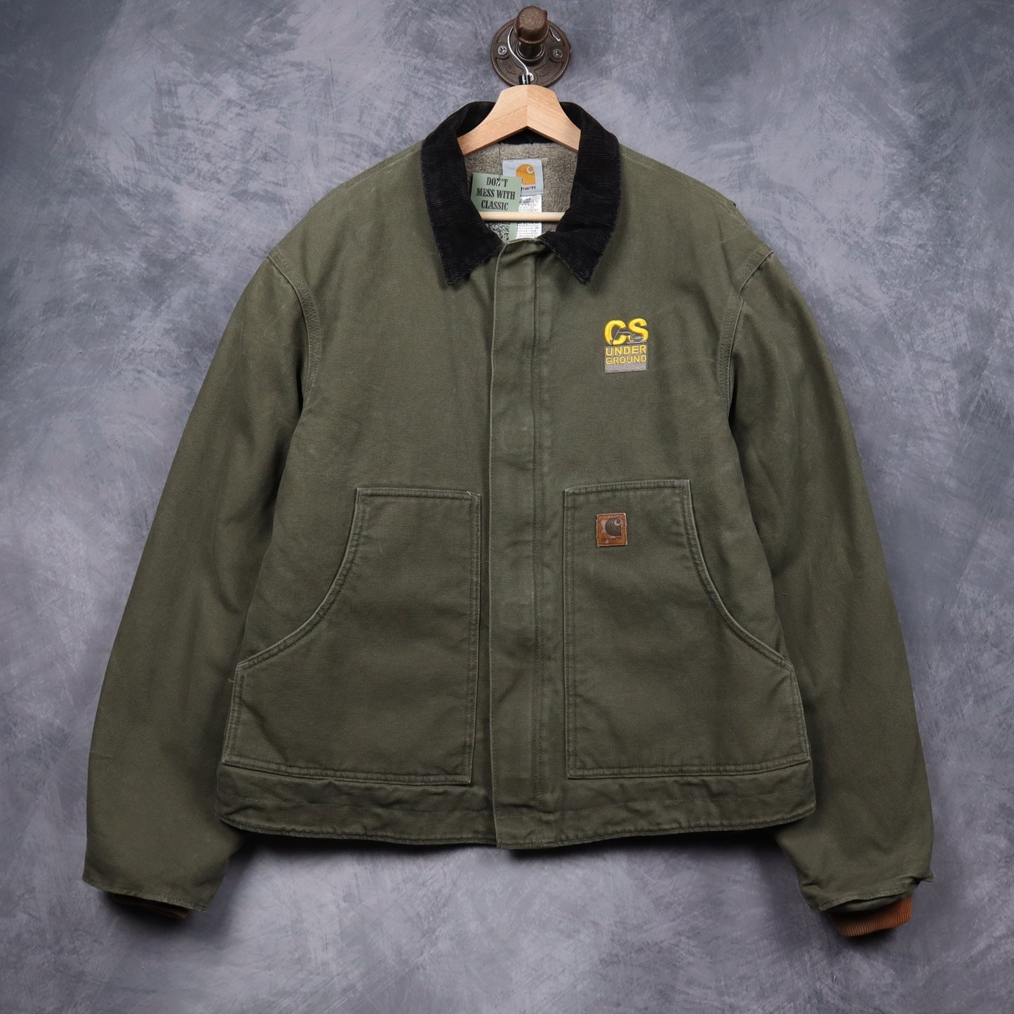 00s Olive Green Carhartt Cropped Arctic Work Jacket 4797