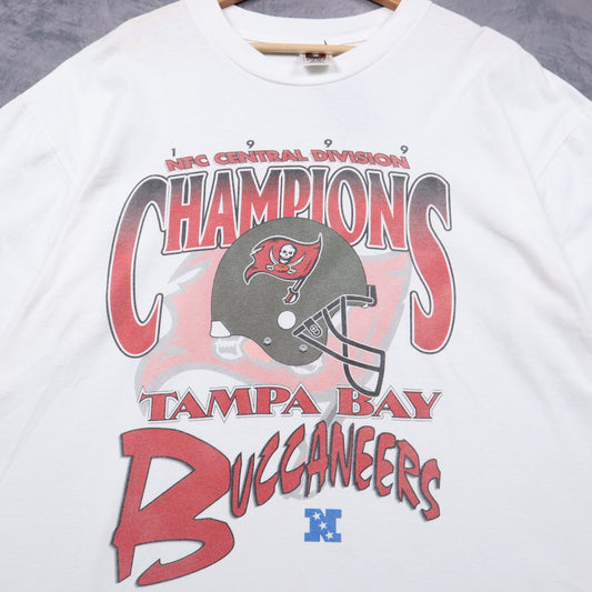 1999 White Tampa Bay Buccaneers NFC Central Division Champions Shirt 6548