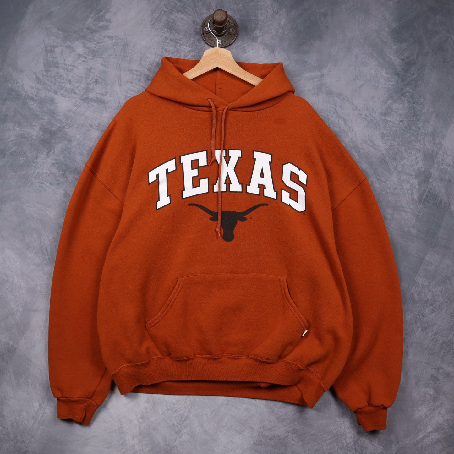 00s Burnt Orange Texas Longhorns Russell Athletic Hoodie 5648