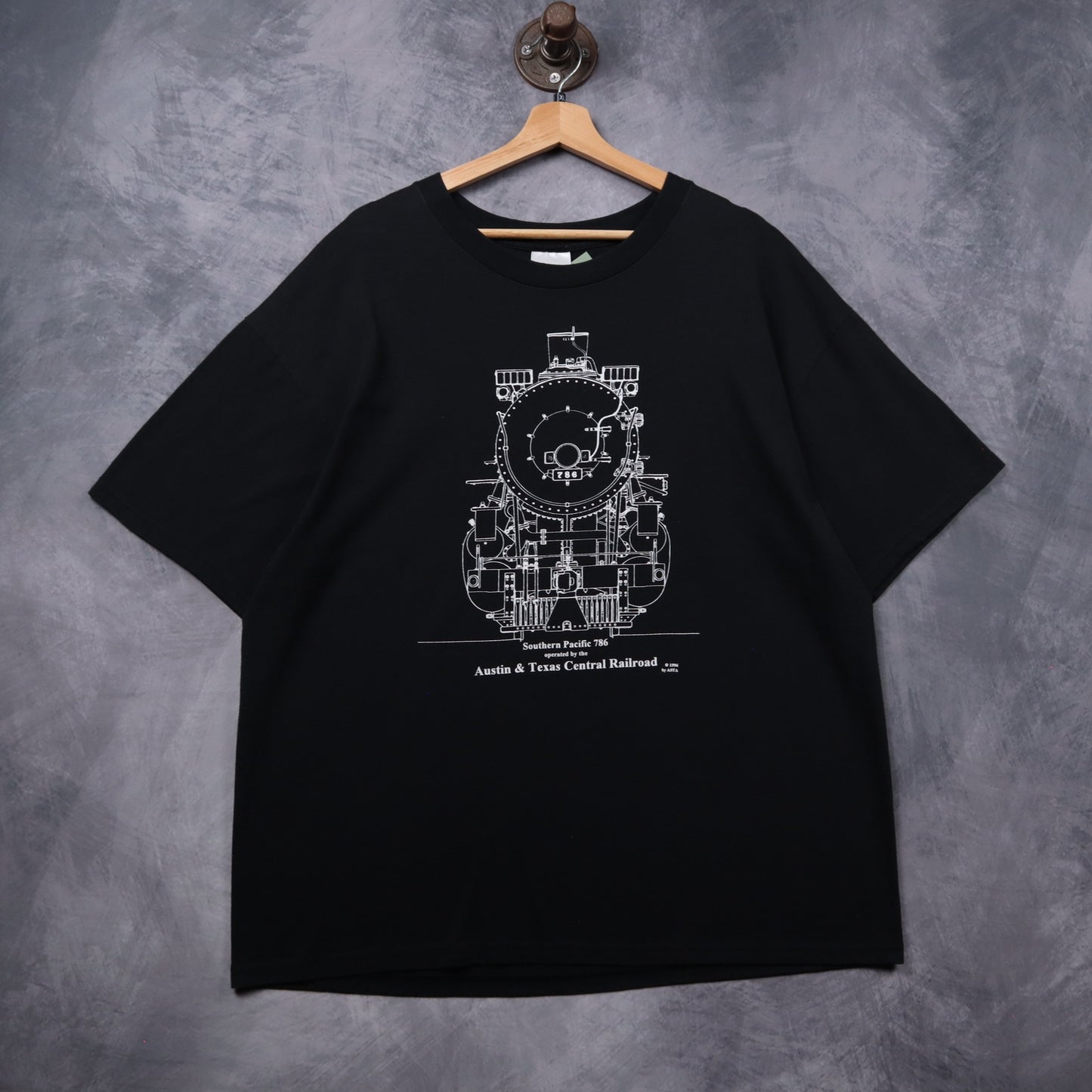 1996 Black Southern Pacific 786 Austin & Texas Central Railroad Shirt 5365