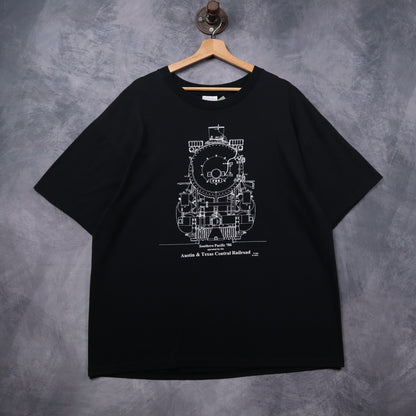 1996 Black Southern Pacific 786 Austin & Texas Central Railroad Shirt 5365