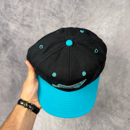 90s Black Jacksonville Jaguars Snapback Hat 6847