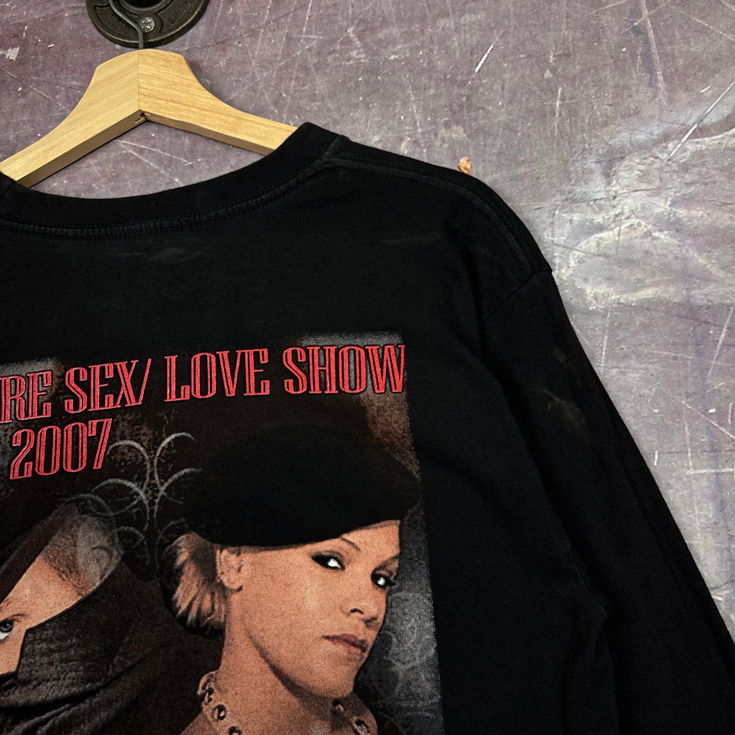 2007 Black Justin Timberlake P!nk Future Sex Love Show Tour Graphic Shirt M 2857